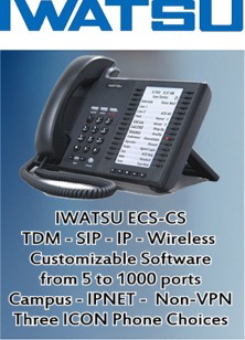 The IWATSU Enterprise-CS, from 5 to 1000 ports, 1 to 24 locations,  any combination of SIP, VoIP and TDM devices. The most advanced software solutions you will find on one platform.